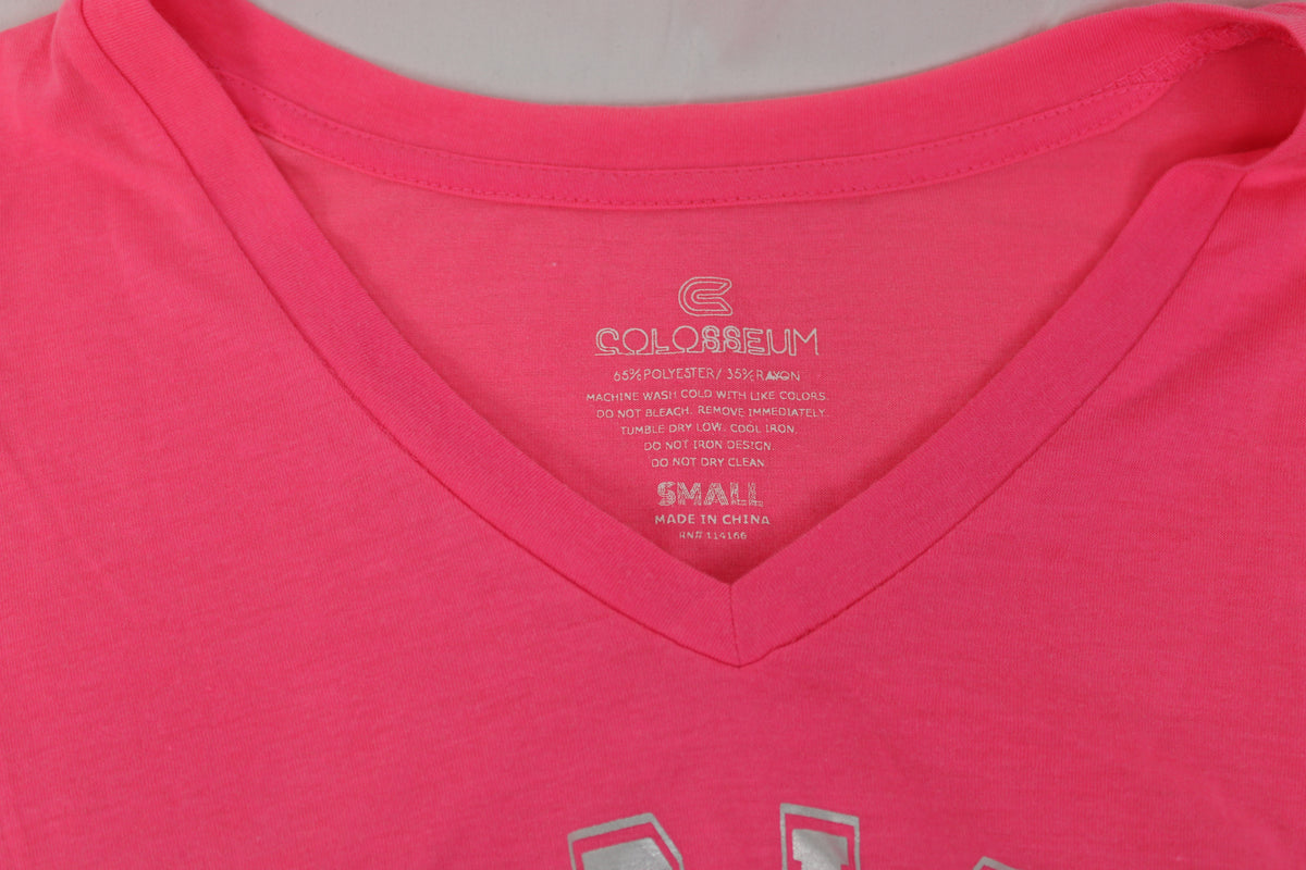 Colosseum polyester moisture wicking Nebraska v-neck t-shirt, NWT, Women's S