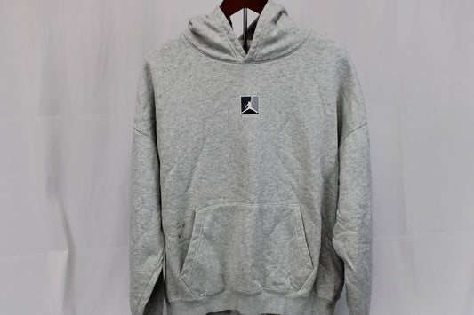 Jordan fleece lined cotton hooded sweatshirt, grey, Men's M