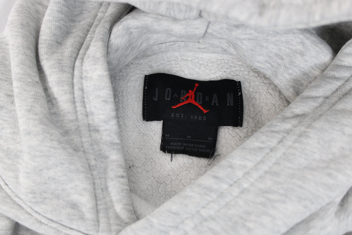 Jordan fleece lined cotton hooded sweatshirt, grey, Men's M