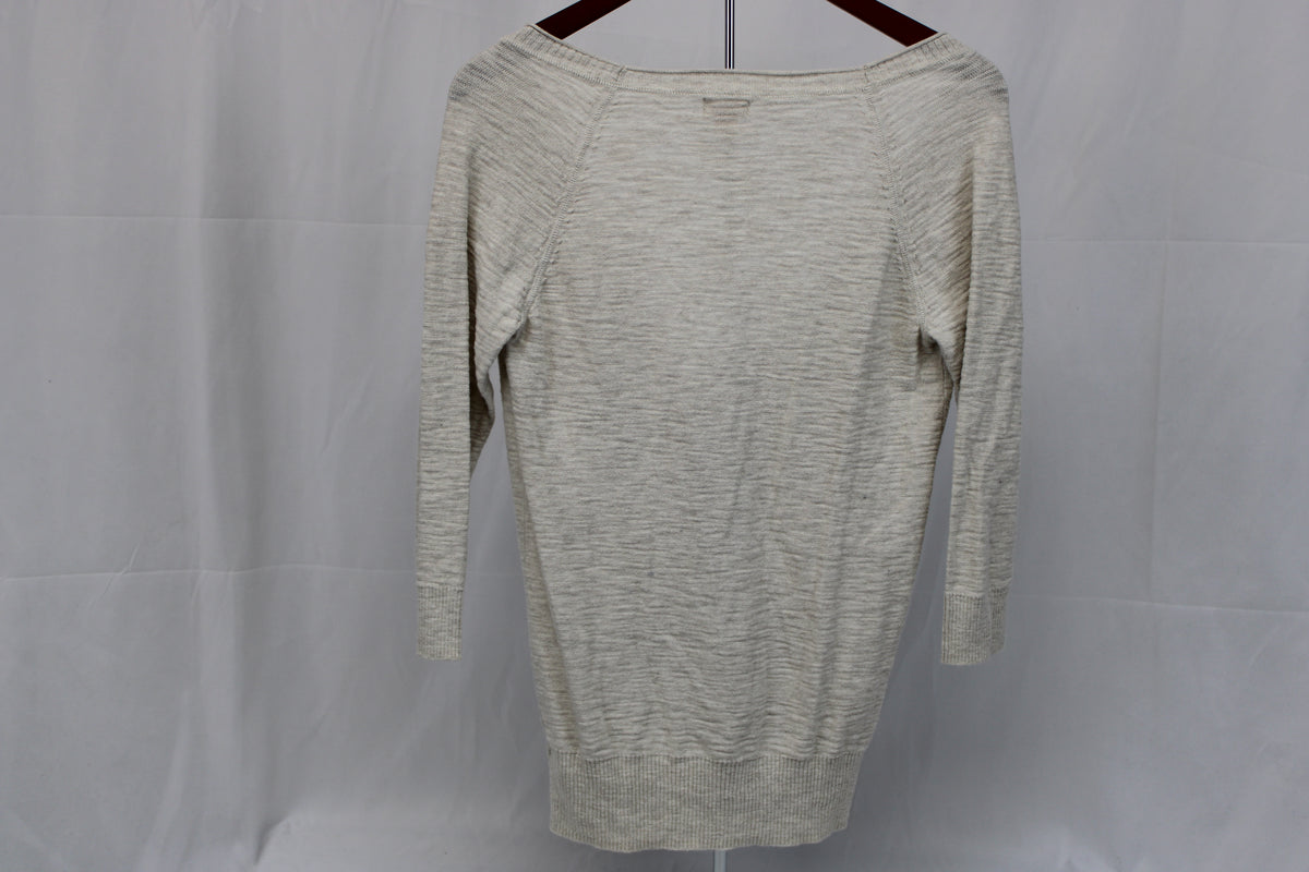 Mossimo 5 button deep v-neck cardigan sweater, beige, Women's S