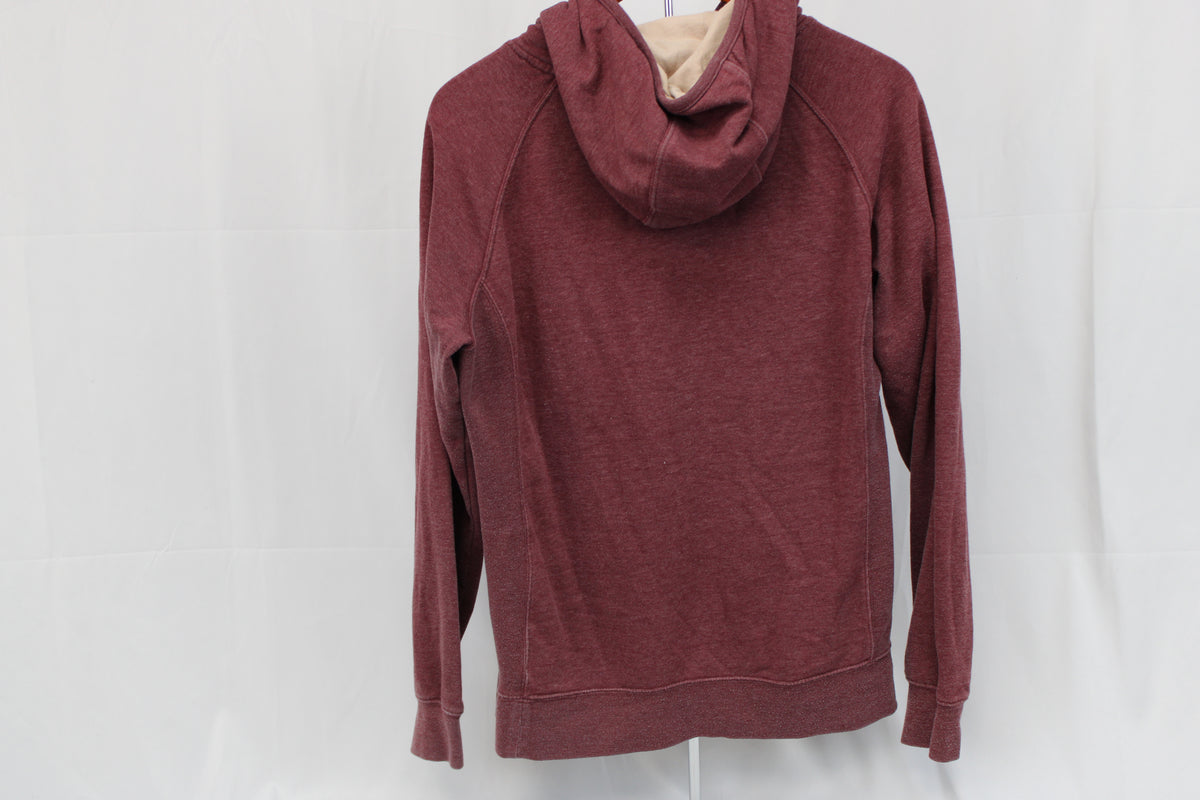 The North Face heavy cotton hooded sweatshirt, burgundy, Women's L