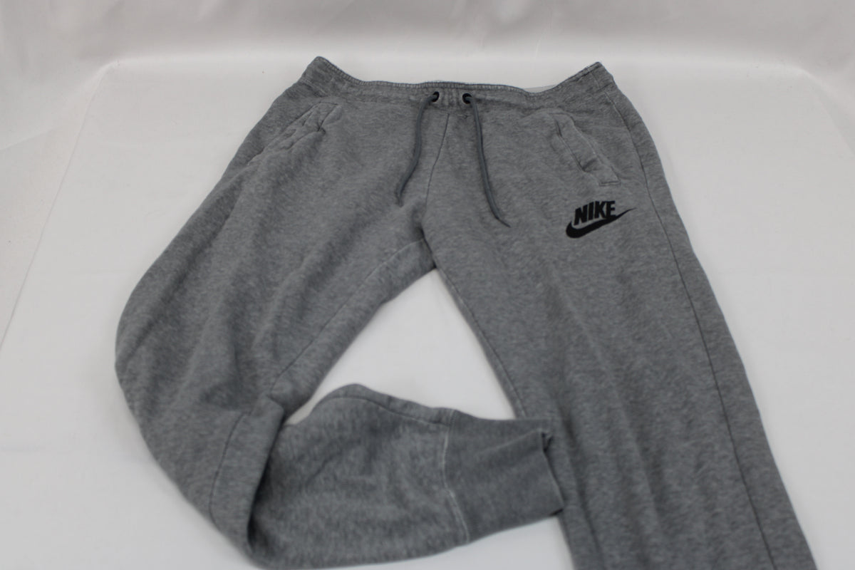 Nike fleece lined cotton drawstring sweatpants, grey, Men's S