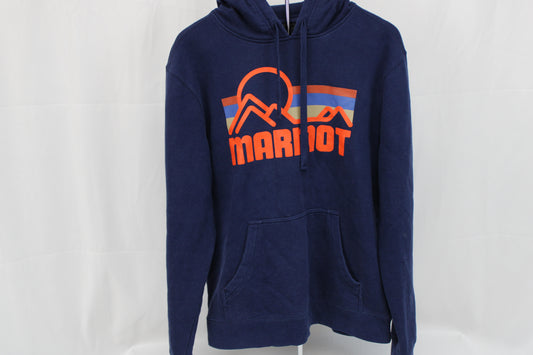 Marmot fleece lined cotton hooded sweatshirt, Men's L