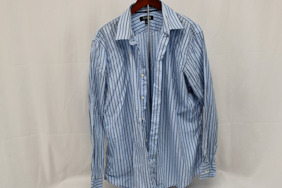Apt. 9 striped long sleeve button down dress shirt, Men's XL
