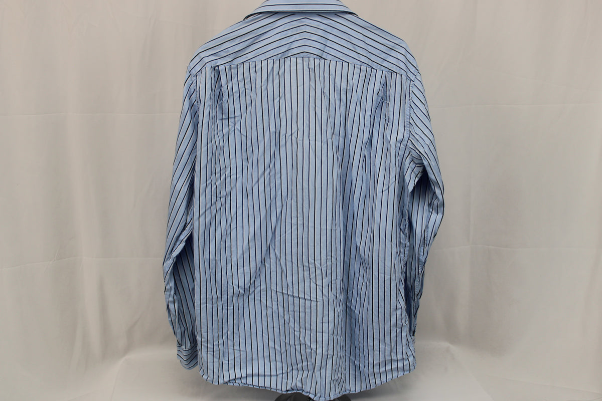 Apt. 9 striped long sleeve button down dress shirt, Men's XL