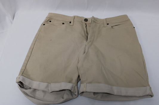 DKNY flat front cuffed bermuda short, khaki, Women's 12