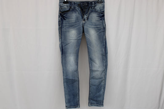 Rose Royce skinny leg faded jeans, medium wash, Women's 3/4