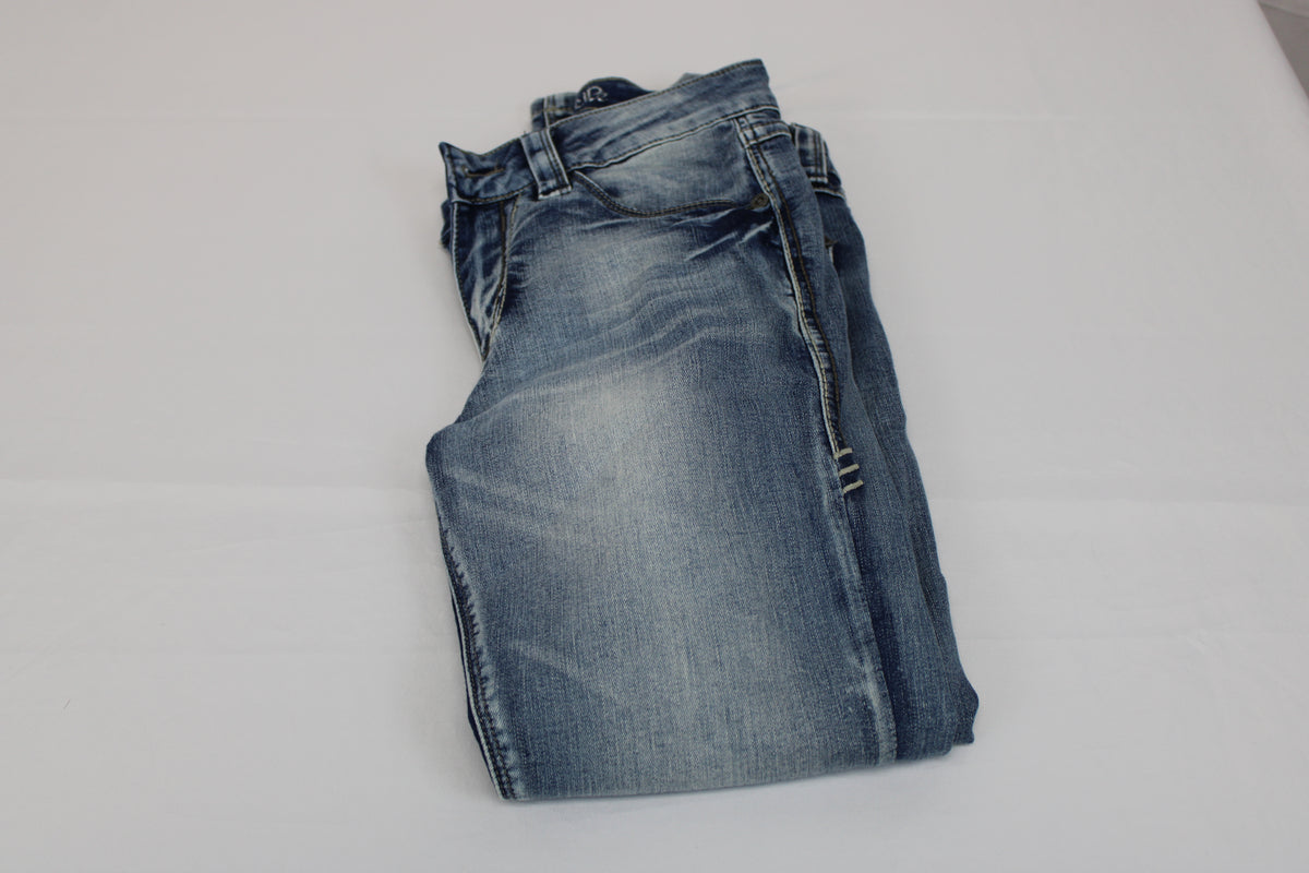 Rose Royce skinny leg faded jeans, medium wash, Women's 3/4