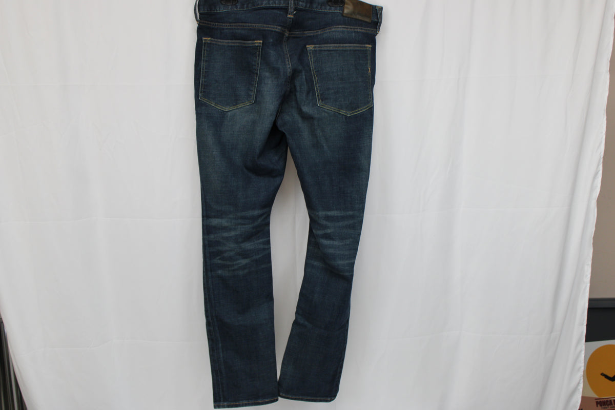 Express slim fit straight leg jeans, dark wash, Men's 36x32