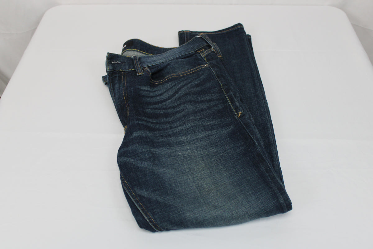 Express slim fit straight leg jeans, dark wash, Men's 36x32