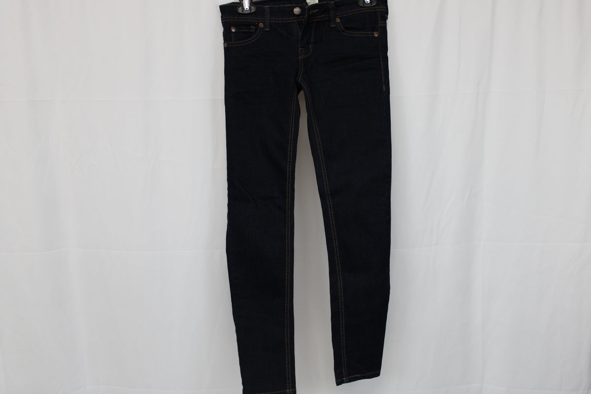 Blue Asphalt y2k era high rise short skinny jeans, dark wash, Women's 1
