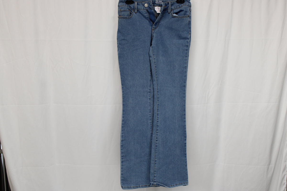 Time & Tru mid rise boot cut jeans, medium wash, Women's 5