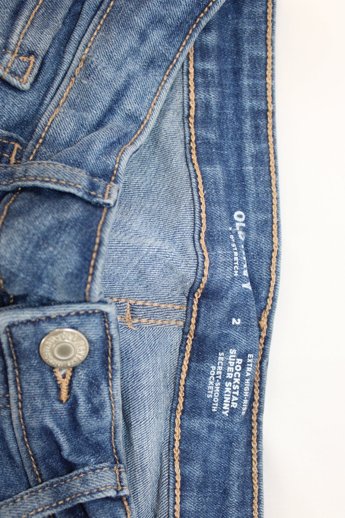 Old Navy Rockstar super skinny jeans, medium wash, Women's 2