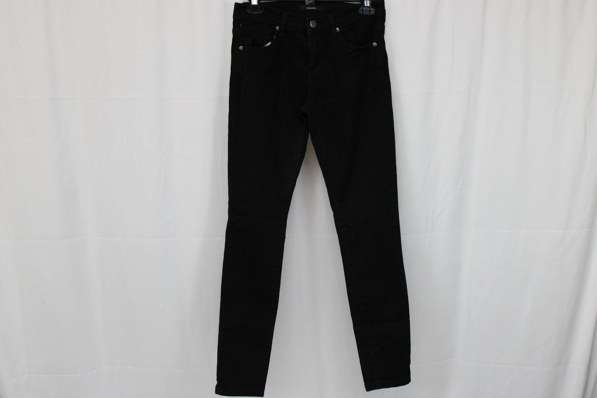 Forever 21 skinny high waisted jeans, black, Women's 26