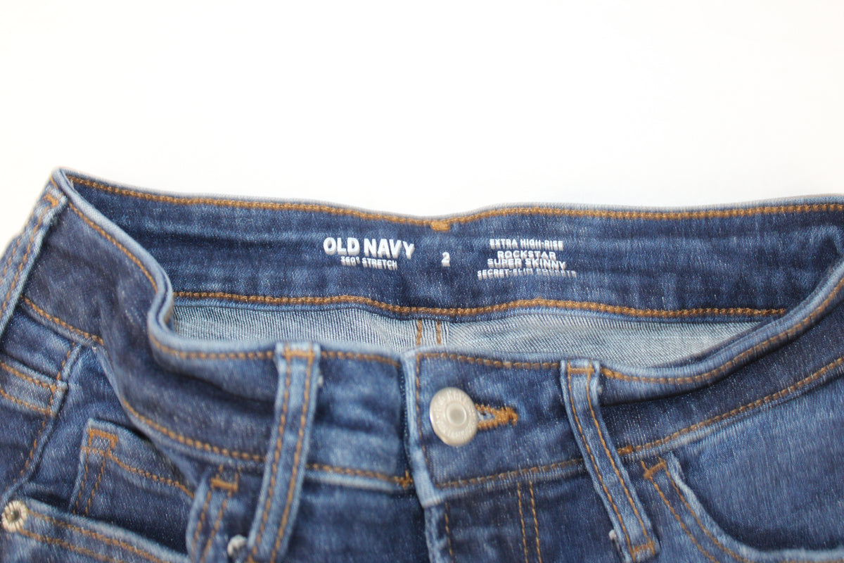 Old Navy Rockstar super skinny high rise jeans, medium wash, Women's 2