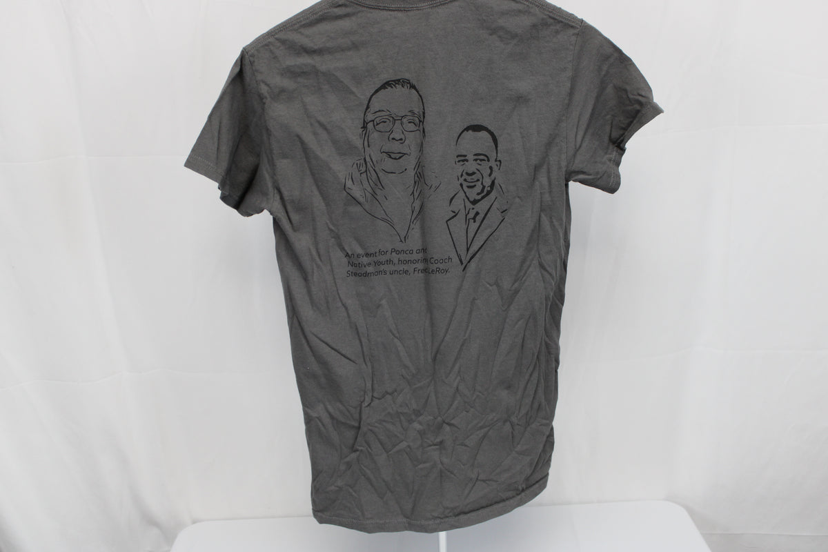 Ponca Tribe Native Hoops honoring Fred Leroy graphic t-shirt, Men's S