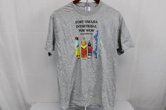 Port Authority Fort Omaha Intertribal Powwow logo t-shirt, Men's M