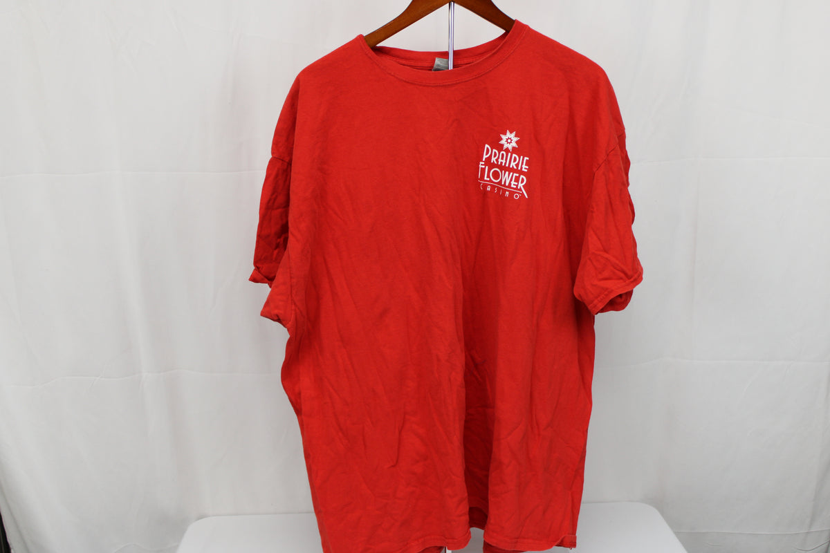 Port & Company I Had a Winning Birthday at Prairie Flower Casino logo t-shirt, Men's 2XL