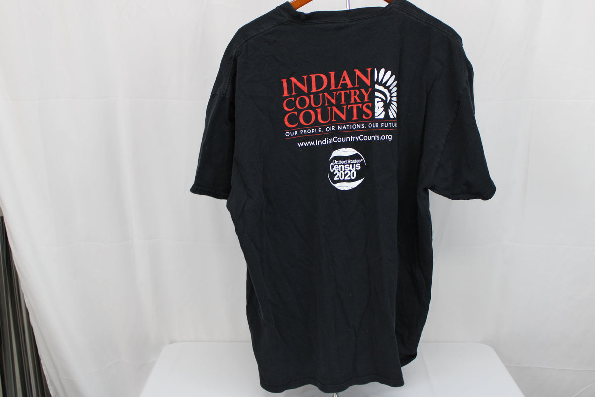 Port & Company I am Ponca and I Count 2020 U.S. Census logo t-shirt, Men's XXL