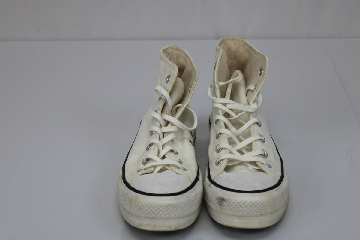 Converse All Star classic hi top sneaker, white canvas, Men's 7