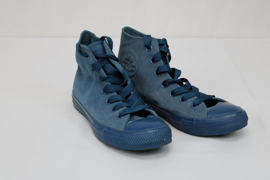 Converse All Star mono suede classic hi top sneaker, blue fir, Women's 8