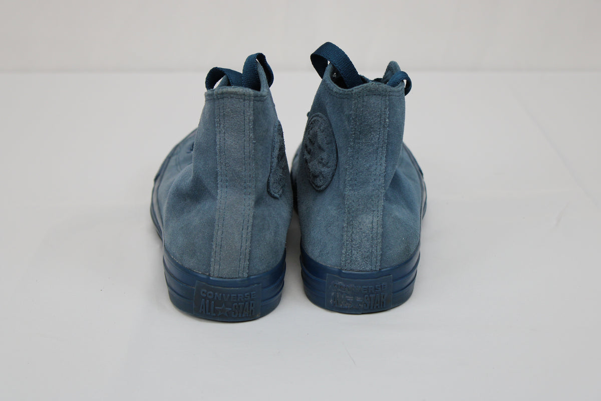 Converse All Star mono suede classic hi top sneaker, blue fir, Women's 8