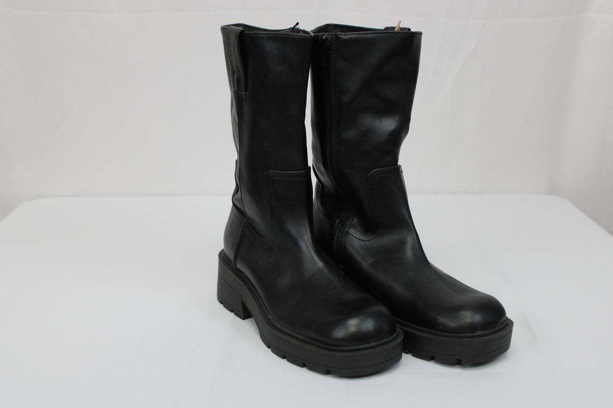 No Boundaries mid calf zipper enclosure harness boot, like new, Women's 7
