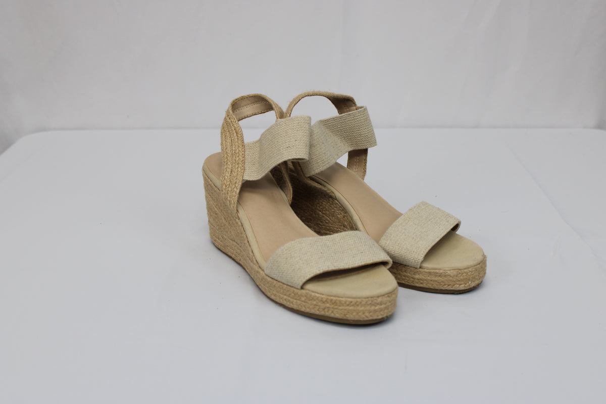 Mia Avena espadrille wedge sandal, natural, Women's 8