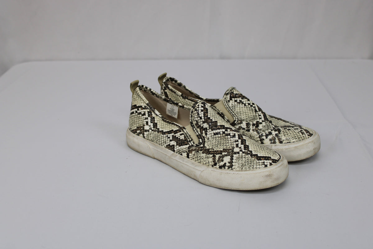 Tommy Bahama snake skin leather slip on loafer, Women's 7