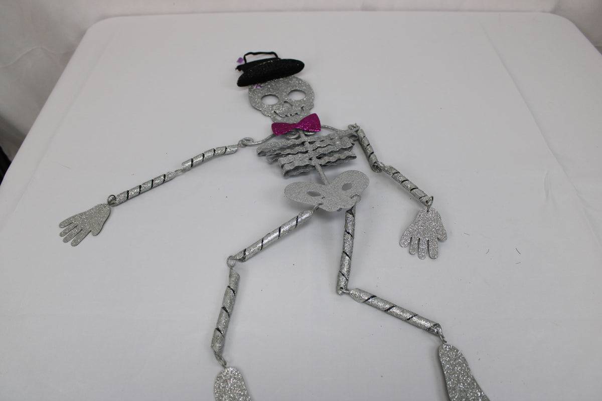 24 inch tall metallic skeleton wall decor