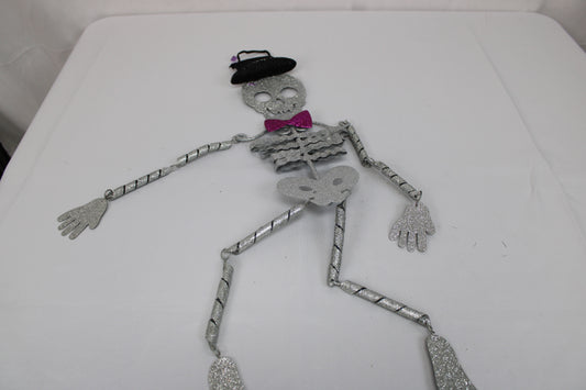 24 inch tall metallic skeleton wall decor