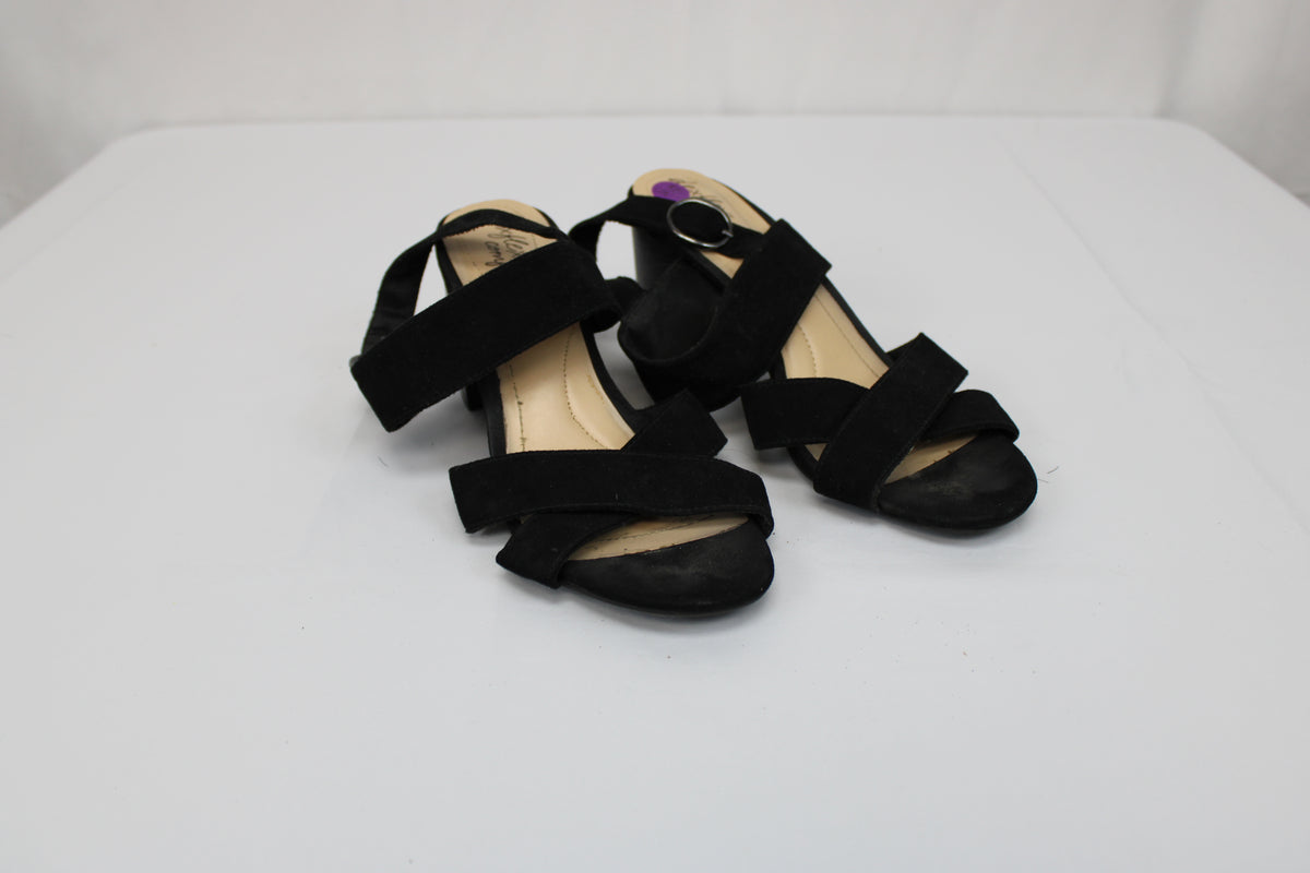 Dexflex Comfort suede ankle strap heeled sandal, Women's 9.5