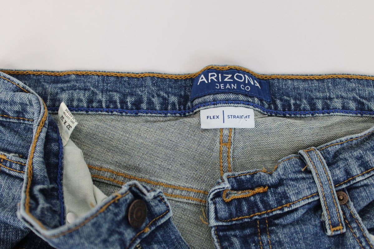 Arizona Jean Co. medium wash straight leg jeans, Men's 32x32