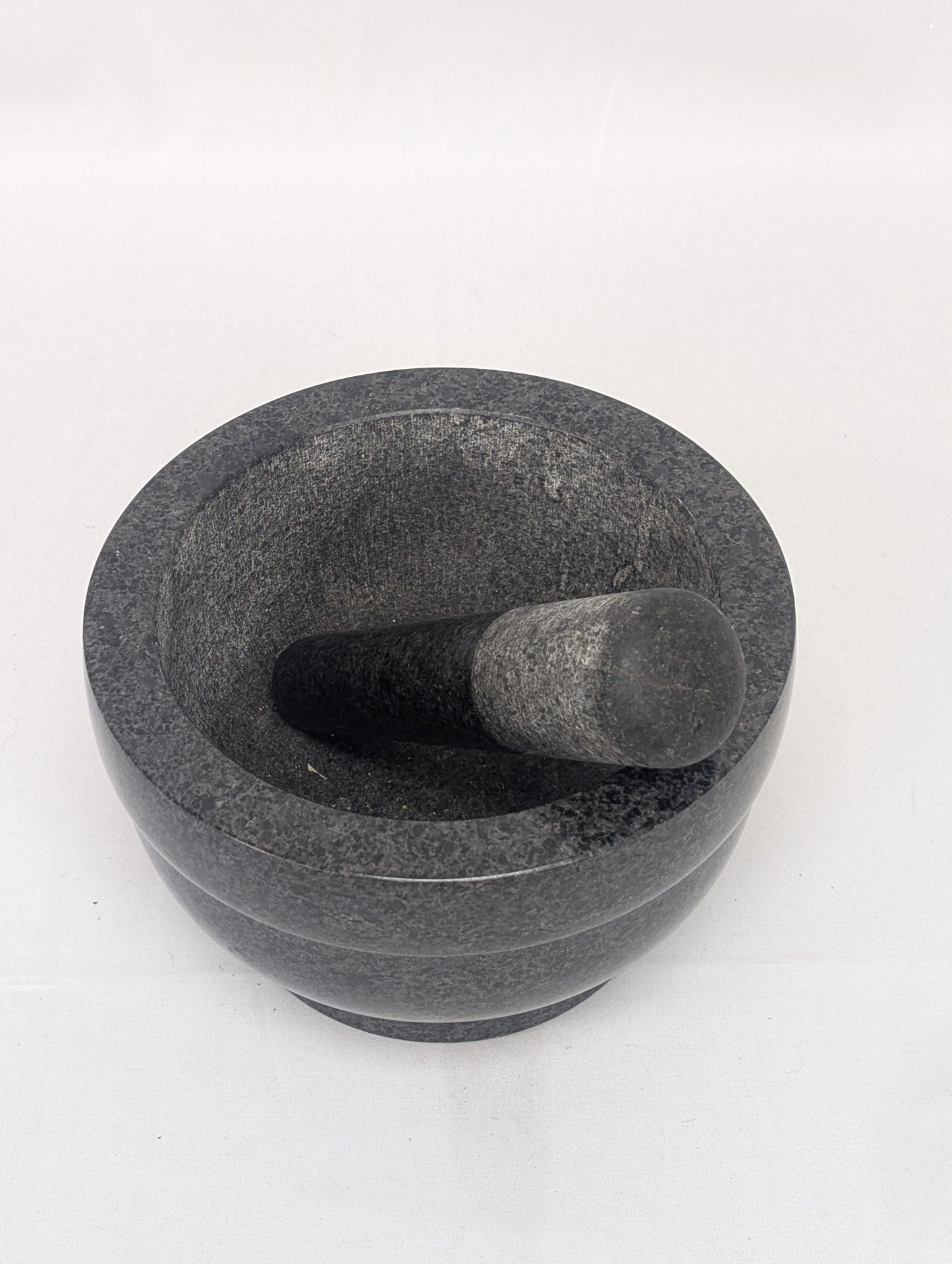 8 inch hand crafted mortar and pestle set, real stone