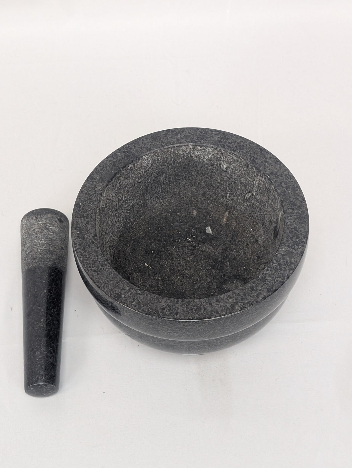 8 inch hand crafted mortar and pestle set, real stone