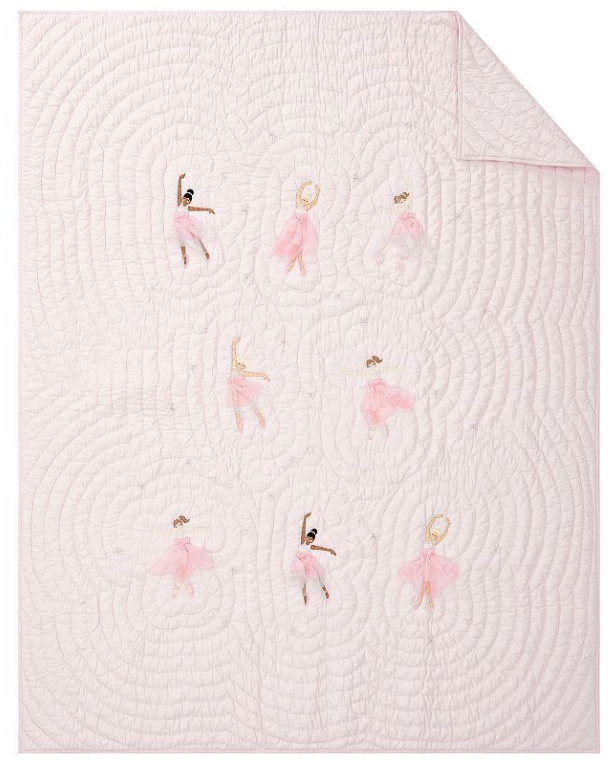Pottery Barn full/queen ballerina quilt, NWT